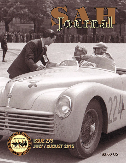 SAH Journal cover story by David Cooper about the 1943 Alfa Romeo